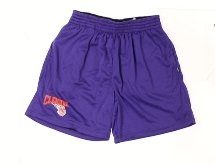Clemson Tigers Retro Mbb Practice Shorts Mens Purple XL Slam Media