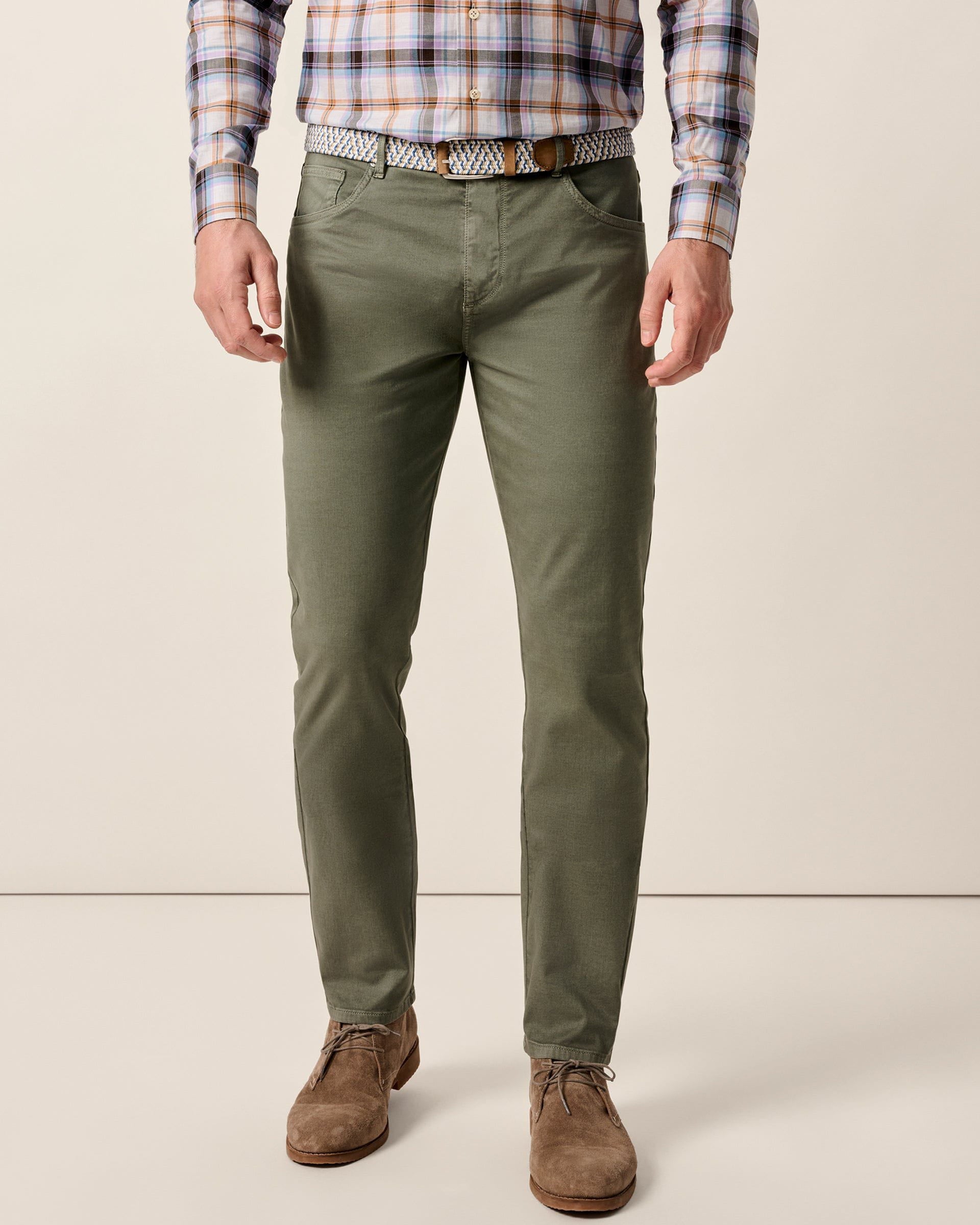 Carmel Sateen 5-Pocket Pants johnnie-O Mens Size 35X32 (7848698