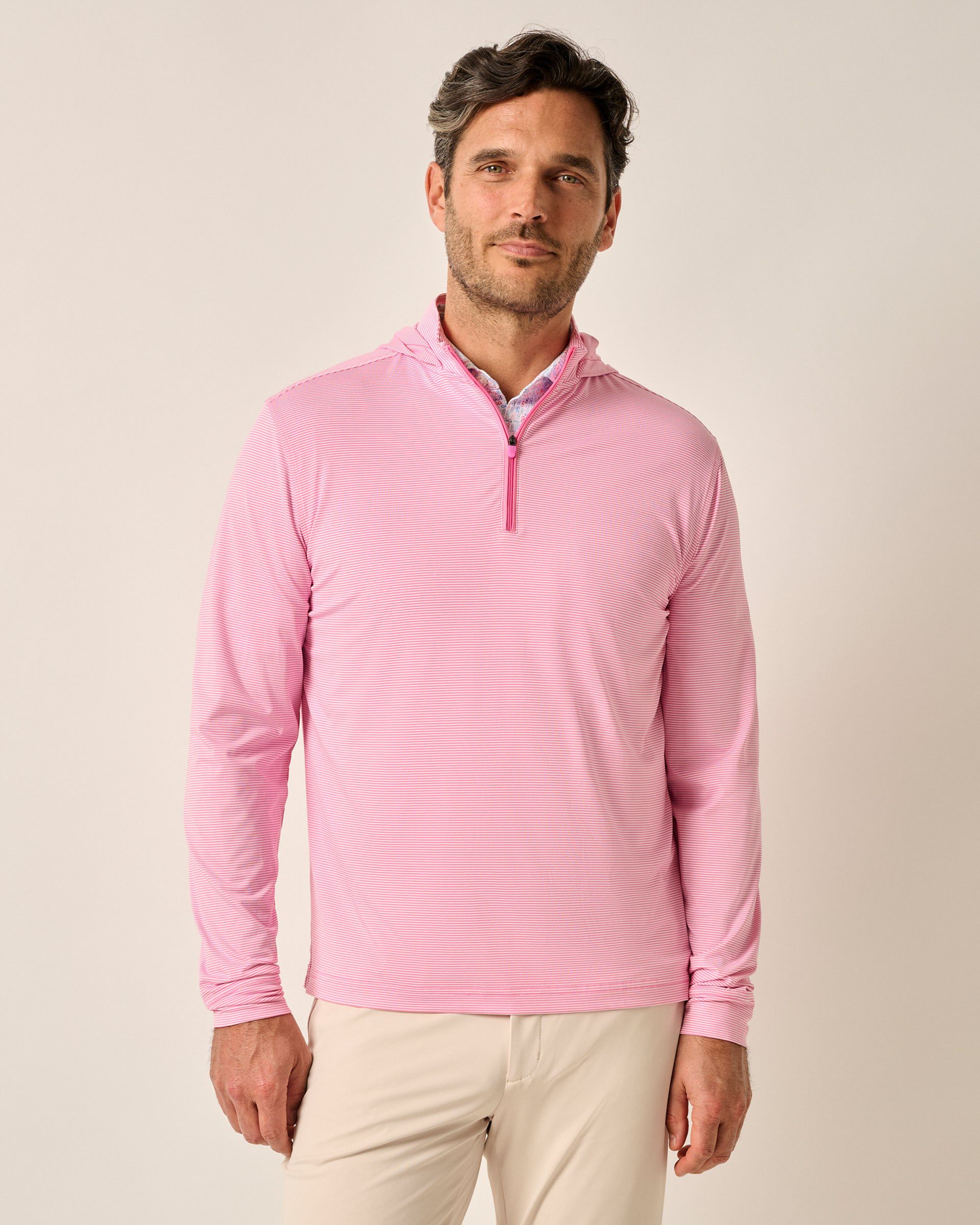 johnnie-O Hybrid Performance 1/4 Zip Hoodie Mens Cabo HYBRID